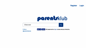 What Parentsklub.com website looked like in 2016 (7 years ago)