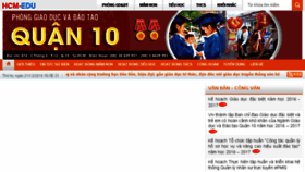 What Pgdquan10.hcm.edu.vn website looked like in 2016 (7 years ago)