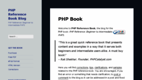 What Phpreferencebook.com website looked like in 2016 (7 years ago)