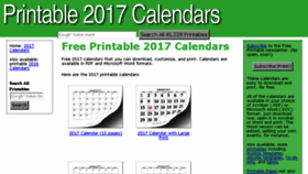 What Printable2017calendars.com website looked like in 2016 (7 years ago)