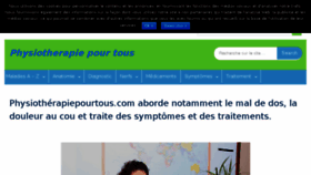 What Physiotherapiepourtous.com website looked like in 2016 (7 years ago)
