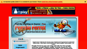 What Peopleferret.com website looked like in 2016 (7 years ago)
