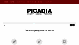 What Picadia.com website looked like in 2016 (7 years ago)
