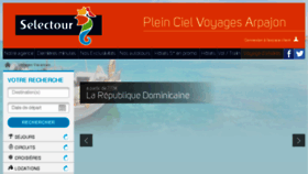 What Pleincielvoyages.com website looked like in 2016 (7 years ago)