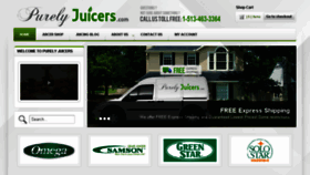 What Purelyjuicers.com website looked like in 2016 (7 years ago)