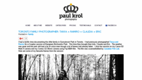 What Paulkrol.net website looked like in 2016 (7 years ago)
