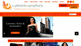 What Phoenixsymphony.com website looked like in 2016 (7 years ago)