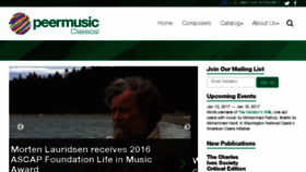 What Peermusicclassical.com website looked like in 2016 (7 years ago)