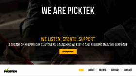 What Picktek.com website looked like in 2016 (7 years ago)