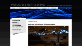 What Prosoundcomm.com website looked like in 2016 (7 years ago)