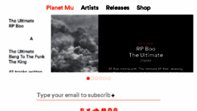 What Planet-mu.com website looked like in 2016 (7 years ago)