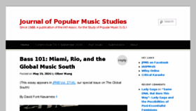 What Popmusicstudies.org website looked like in 2016 (7 years ago)