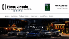 What Pineslincoln.com website looked like in 2016 (7 years ago)