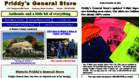 What Priddysgeneralstore.com website looked like in 2016 (7 years ago)