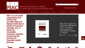 What Piac.ca website looked like in 2016 (7 years ago)