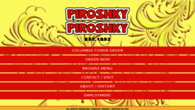 What Piroshkybakery.com website looked like in 2016 (7 years ago)