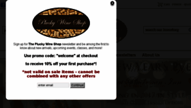 What Pluckywineshop.com website looked like in 2016 (7 years ago)