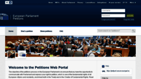 What Petiport.secure.europarl.europa.eu website looked like in 2016 (7 years ago)