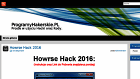 What Programyhakerskie.pl website looked like in 2016 (7 years ago)