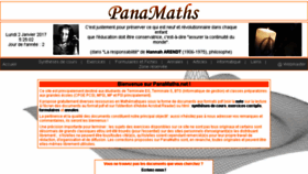 What Panamaths.net website looked like in 2017 (7 years ago)