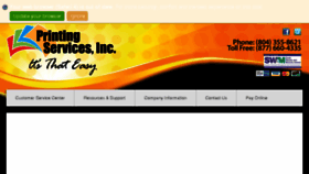 What Printingservicesinc.com website looked like in 2017 (7 years ago)