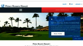 What Princeresortshawaii.com website looked like in 2017 (7 years ago)