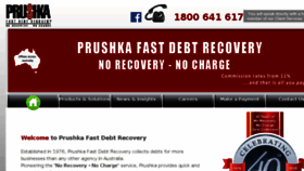 What Prushka.com.au website looked like in 2017 (7 years ago)