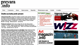 What Prevara.info website looked like in 2017 (7 years ago)