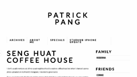 What Patrickpang.com website looked like in 2017 (7 years ago)