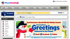 What Phonegreetings.com website looked like in 2017 (7 years ago)