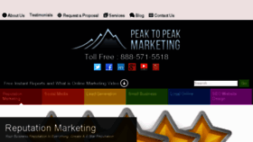 What Peaktopeakmarketing.net website looked like in 2017 (7 years ago)