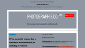 What Photographie.co website looked like in 2017 (7 years ago)