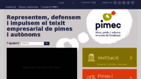 What Pimec.es website looked like in 2017 (7 years ago)