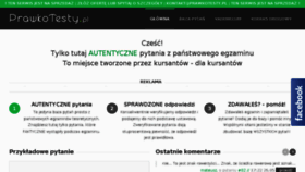 What Prawkotesty.pl website looked like in 2017 (8 years ago)
