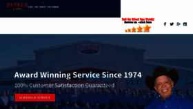 What Parkerandsons.com website looked like in 2017 (7 years ago)