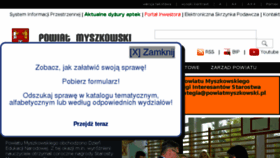 What Powiatmyszkowski.pl website looked like in 2017 (7 years ago)