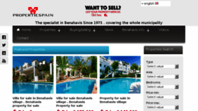 What Propertiespain.com website looked like in 2017 (7 years ago)