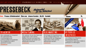 What Pressebeck.de website looked like in 2017 (7 years ago)
