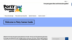 What Partygames.guide website looked like in 2017 (7 years ago)