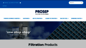 What Prosep.co.uk website looked like in 2017 (7 years ago)