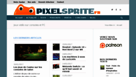 What Pixelsprite.fr website looked like in 2017 (7 years ago)