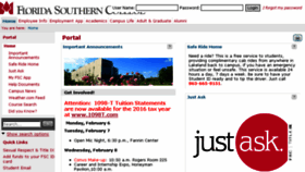 What Portal.flsouthern.edu website looked like in 2017 (7 years ago)