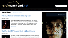 What Petetownshend.net website looked like in 2017 (7 years ago)