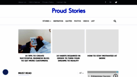 What Proudstories.com website looked like in 2017 (7 years ago)