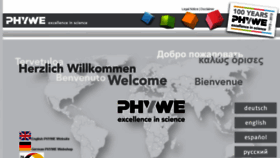 What Phywe-systeme.com website looked like in 2017 (7 years ago)