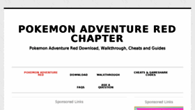 What Pokemonadventurered.com website looked like in 2017 (7 years ago)
