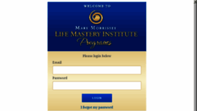 What Programs.lifemasteryinstitute.com website looked like in 2017 (7 years ago)