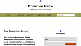 What Productionadvice.co.uk website looked like in 2017 (7 years ago)