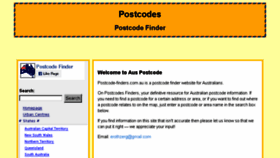 What Postcode-finders.com.au website looked like in 2017 (7 years ago)