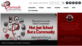 What Plymouth.k12.in.us website looked like in 2017 (7 years ago)